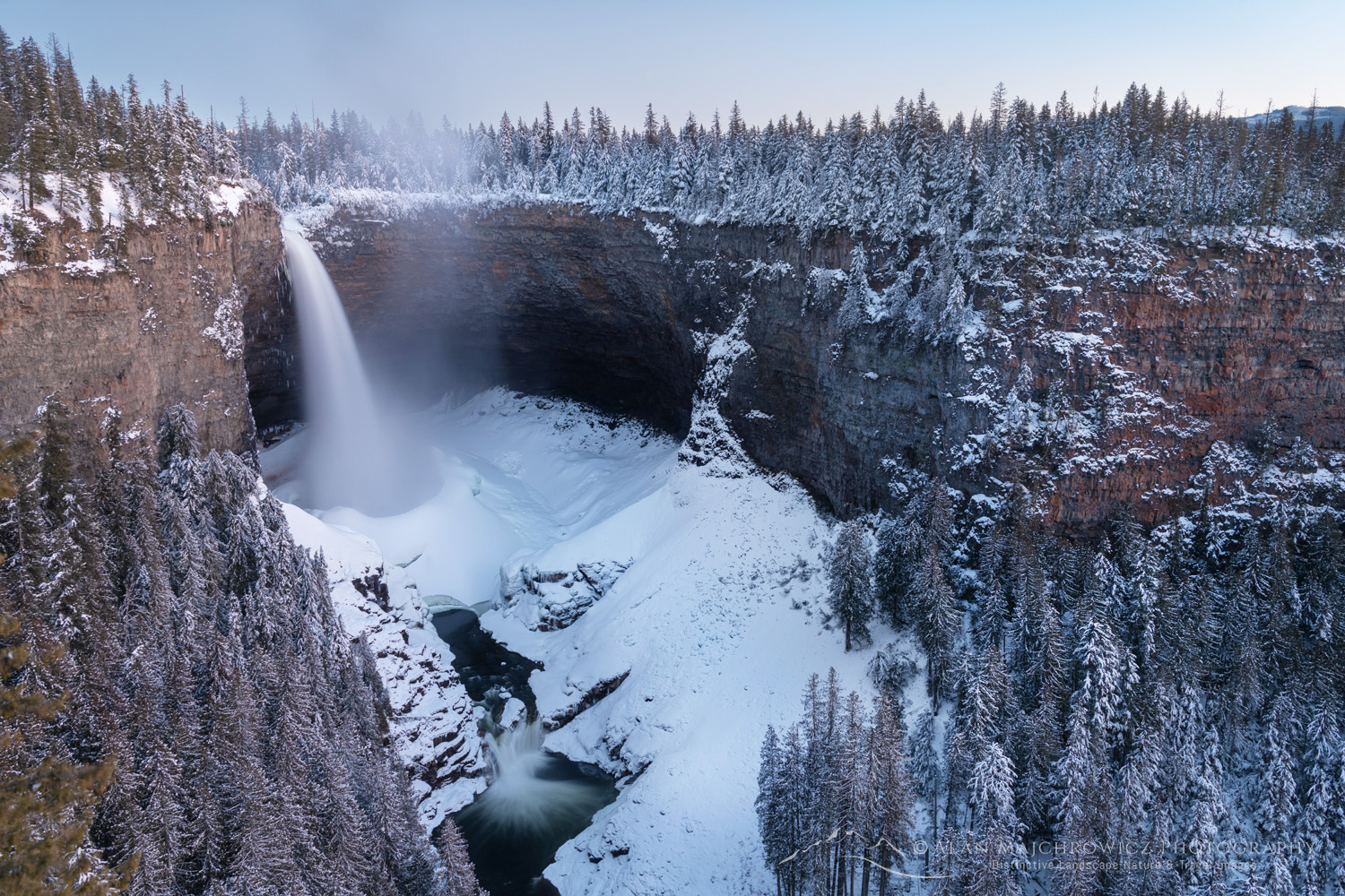 Helmcken Falls in winter Wells Gray Provincial Park British Columbia Canada #81905