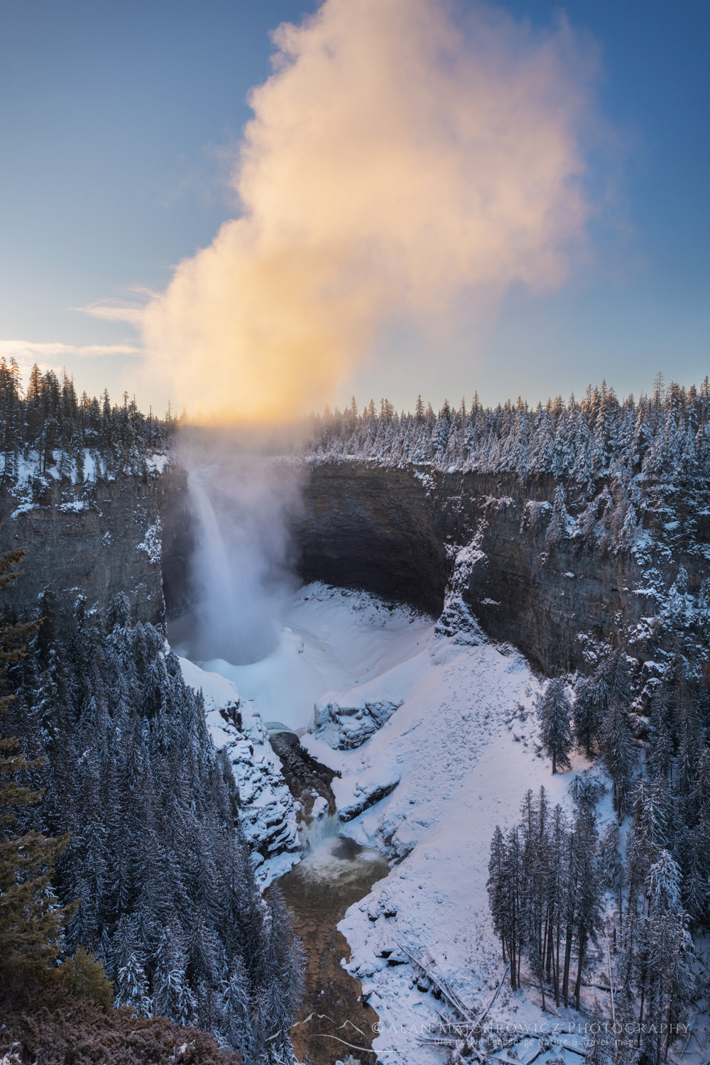 Helmcken Falls in winter Wells Gray Provincial Park British Columbia Canada #81930