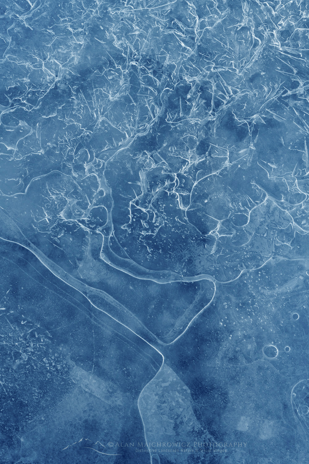 Abstract ice patterns on Athabasca River, Jasper National Park Alberta Canada #82040