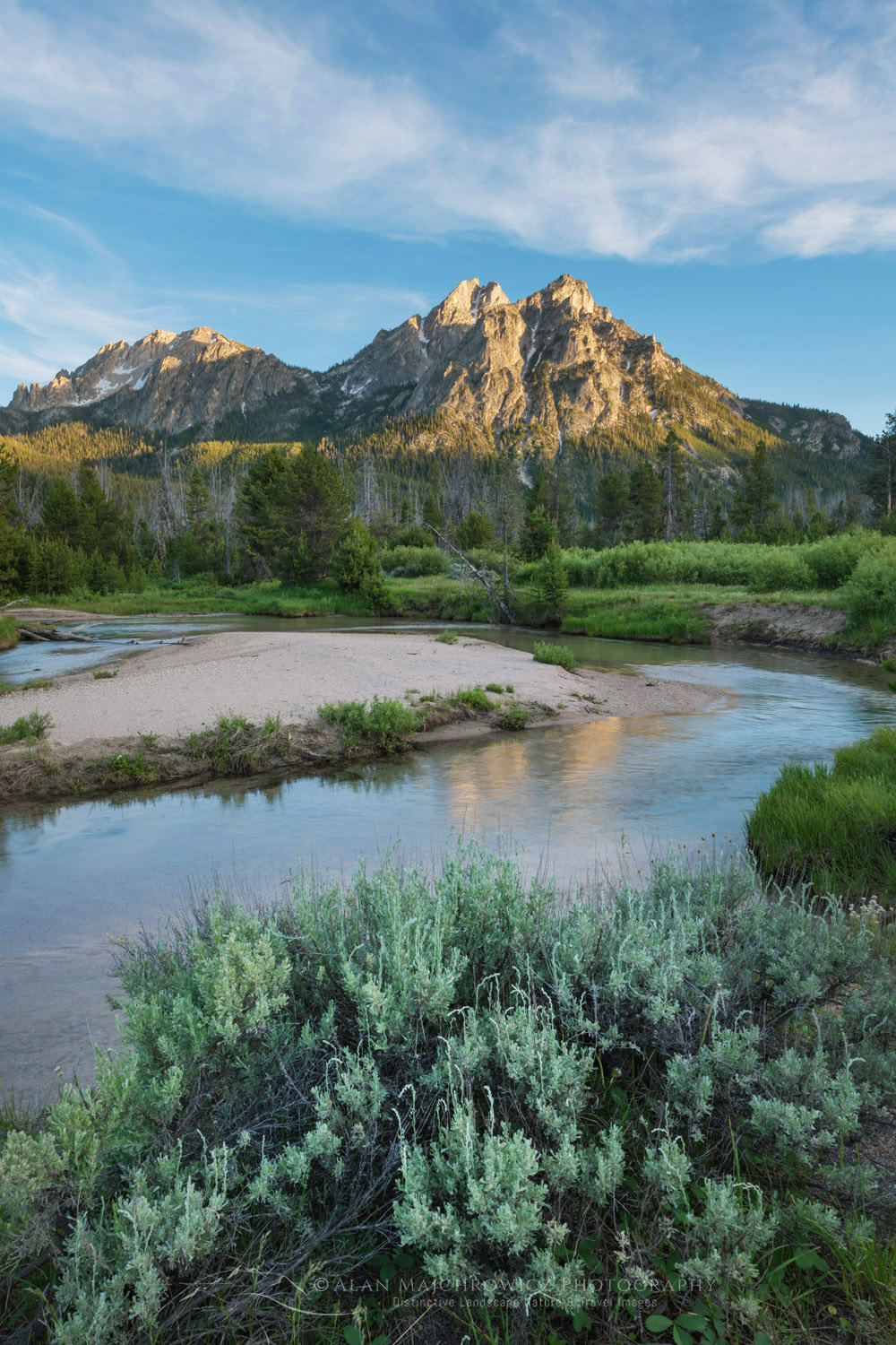 McGown Peak and Stanley Lake Creek Sawtooth Mountains Idaho #83492