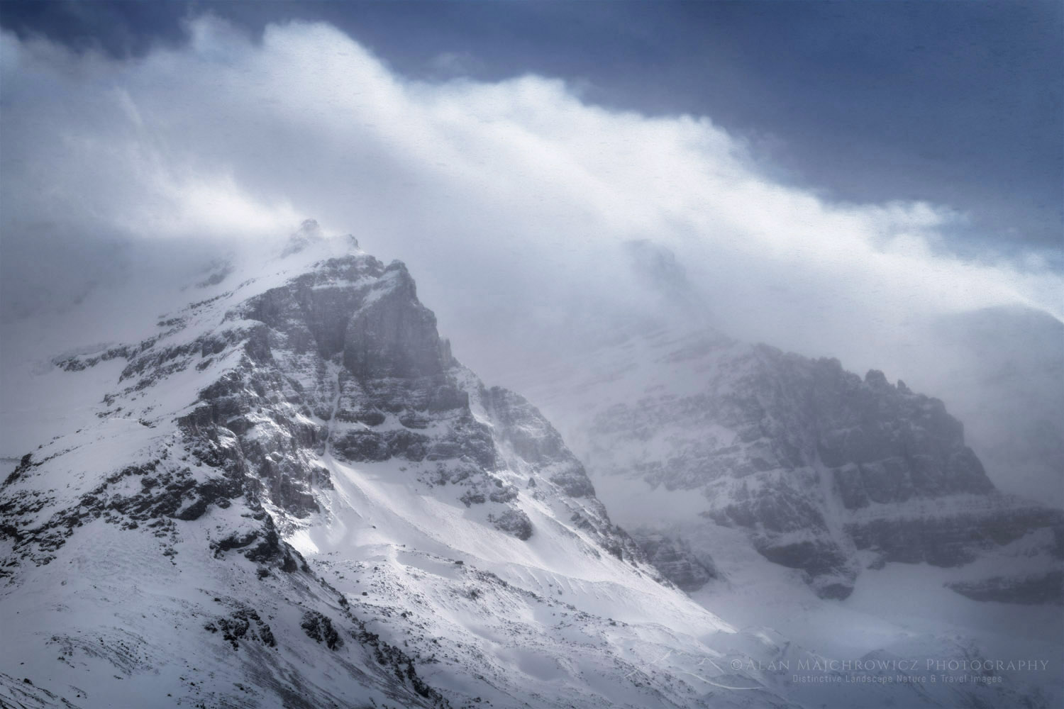 Mount Andromeda in winter, seen from Icefields Parkway. Jasper National Park Alberta Canada #82177