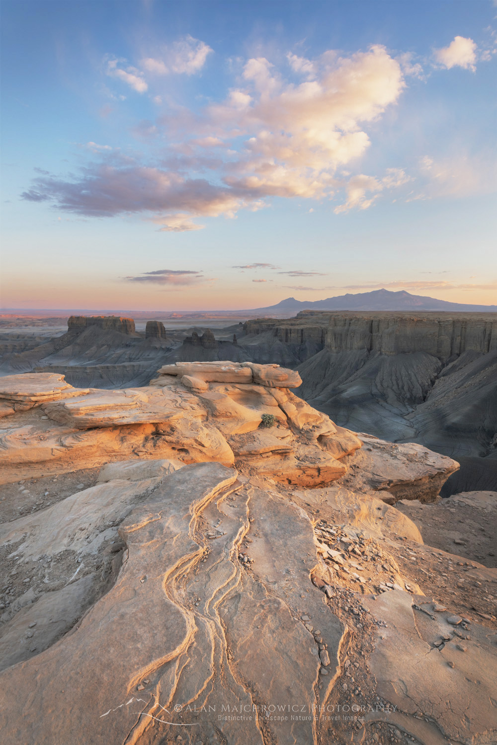 Dramatic view of the Upper Blue Hills Badlands from Skyline Rim. Caineville Desert, Utah #84870