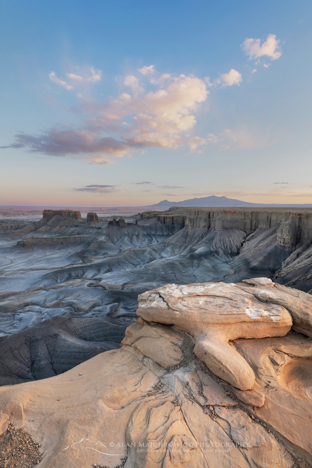 Dramatic view of the Upper Blue Hills Badlands from Skyline Rim. Caineville Desert, Utah #84873