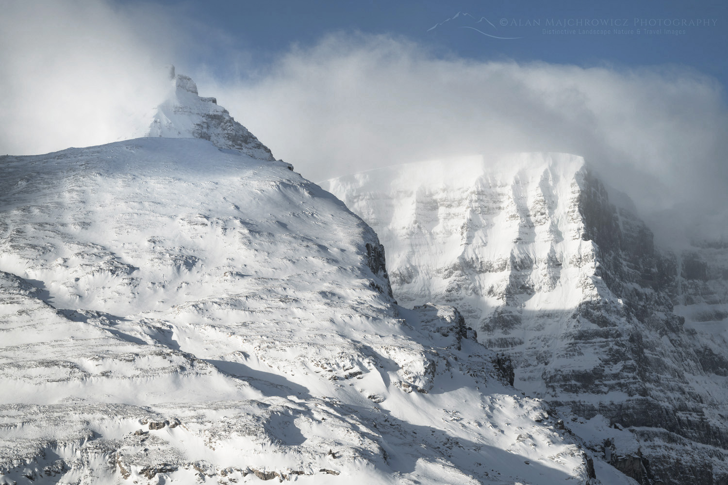 Snow Dome in winter. Seen from Icefields Parkway. Jasper National Park Alberta Canada #82217