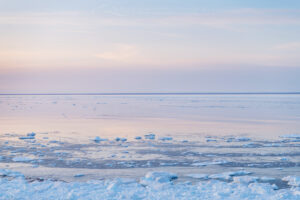 Pack ice in Strait of Belle Isle along the south coast of Labrador. Newfoundland and Labrador Canada #80328