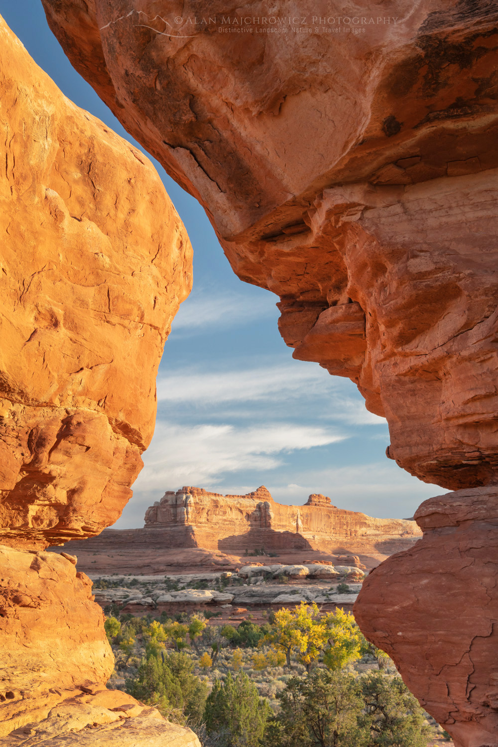 sunset at Wooden Shoe Arch Overlook, Needles District, Canyonlands National Park Utah #85342