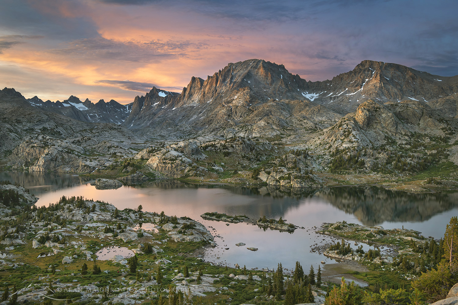 Island Lake and Fremont Peak, Bridger Wilderness, Wind River Range Wyoming #66386