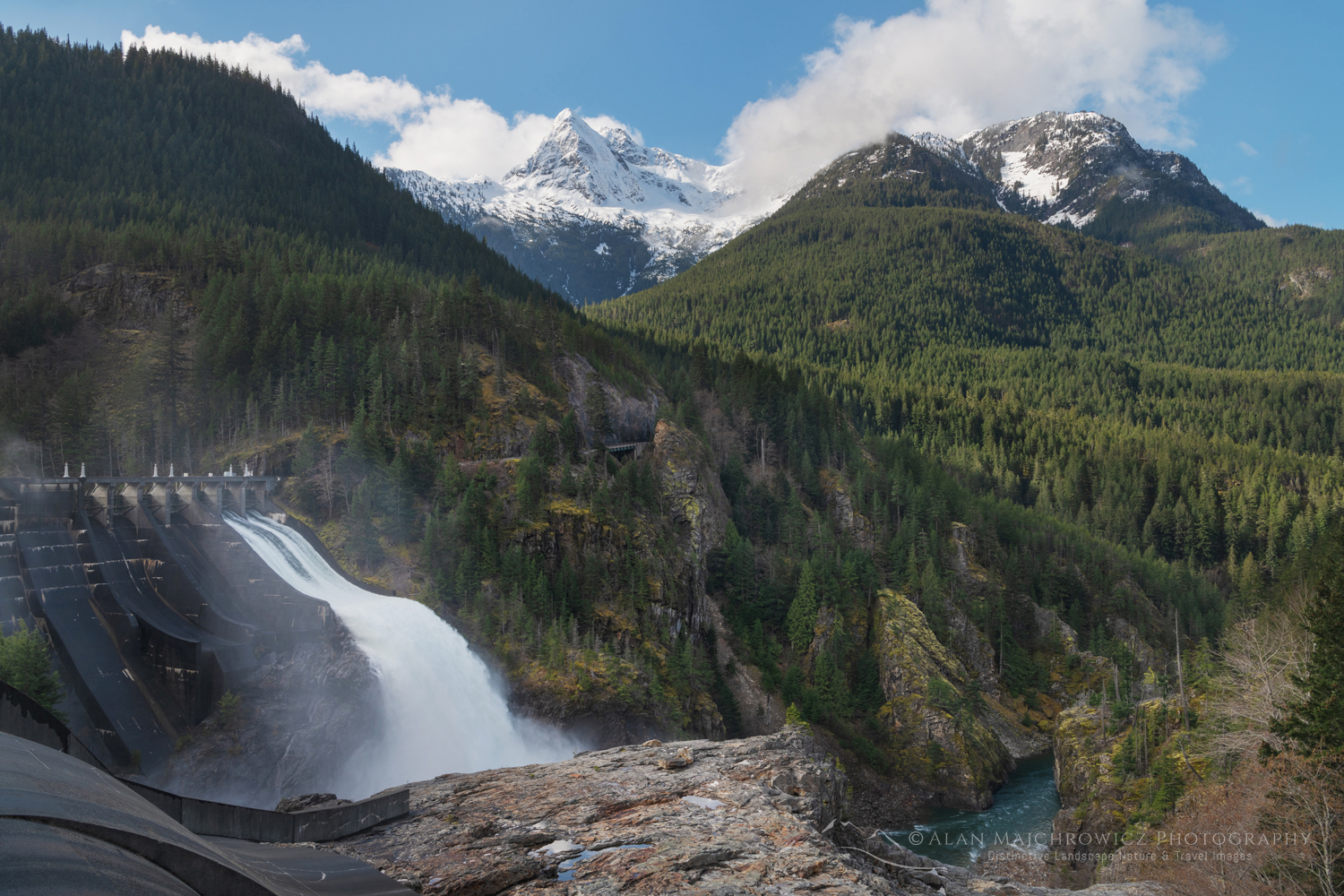 Diablo Dam and Pyramid Peak North Cascades Washington #85523