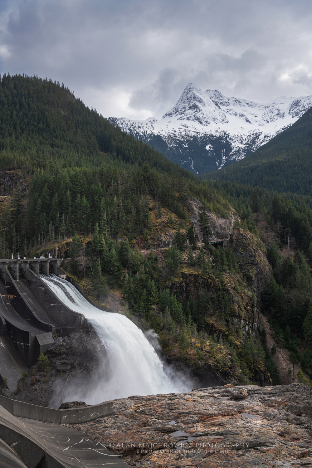 Diablo Dam and Pyramid Peak North Cascades Washington #85545