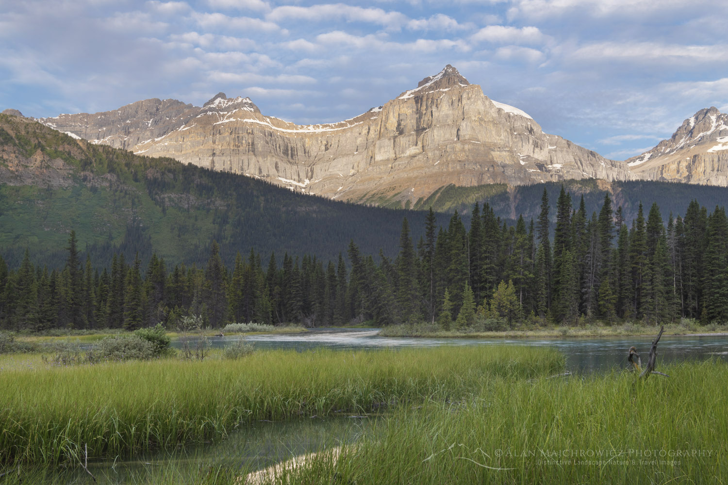 Epaulette Mountain and the Mistaya River Banff National Park Alberta Canada #86621