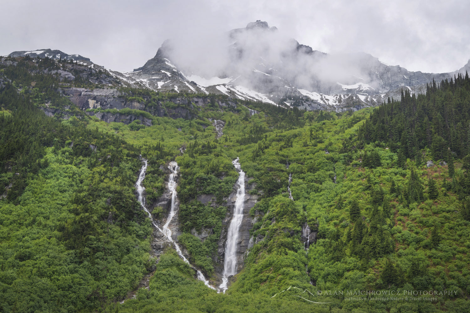 Waterfalls along the Asulkan Valley Trail. Glacier National Park, Selkirk Mountains British Columbia #86002