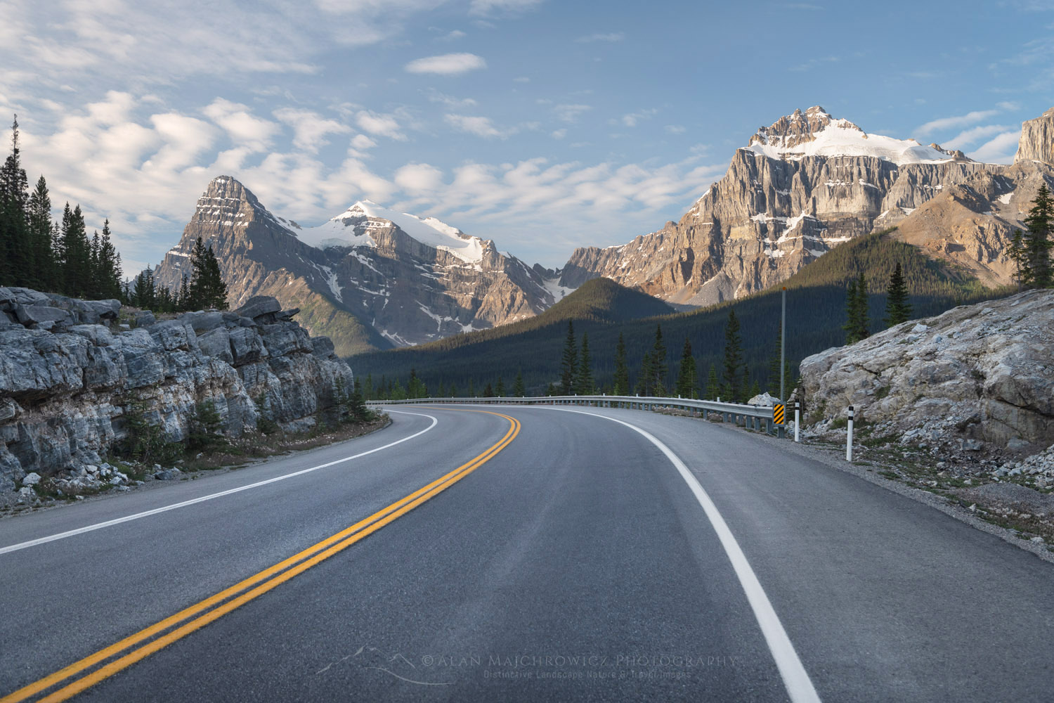 Icefields Parkway. Mount Cheprhen and Epaulette Mountain are in the distance, Banff National Park Alberta, Canada #86643