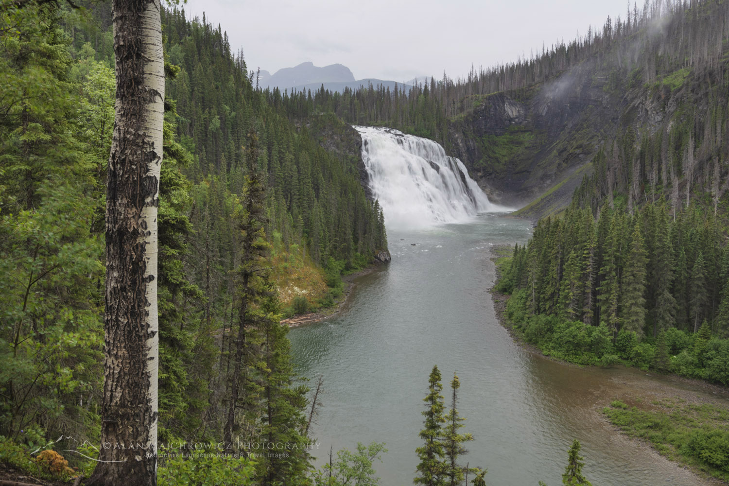 Kinuseo Falls on the Murray River. Monkman Provincial Park, British Columbia #86675