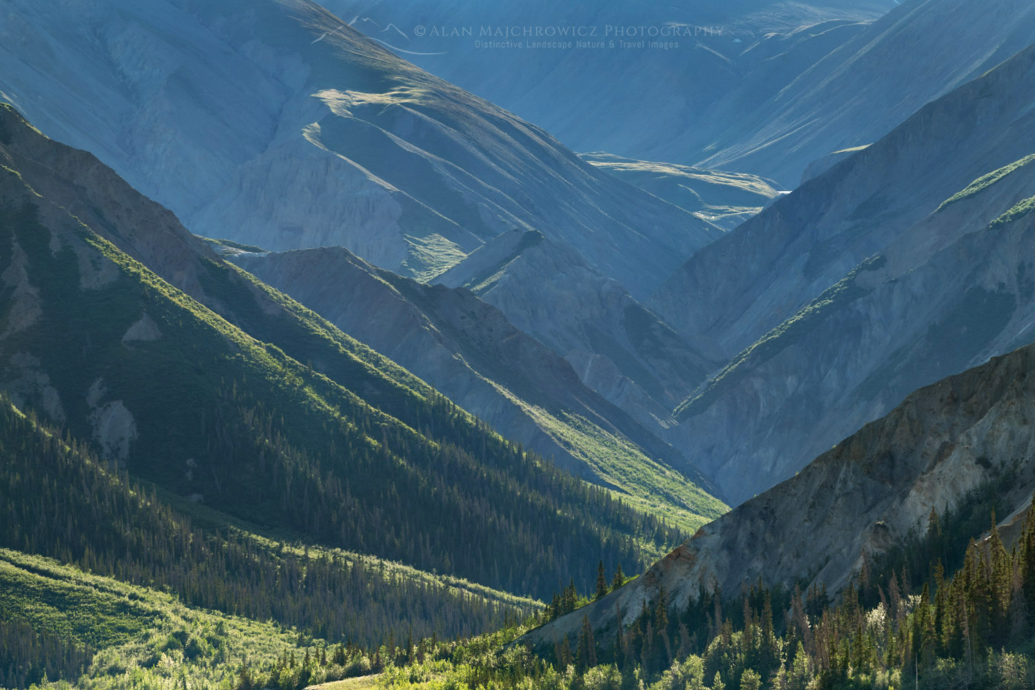 View up Columbia Creek Valley. Ä’äy Chù (Slim's River) West, Kluane National Park, Yukon #86710