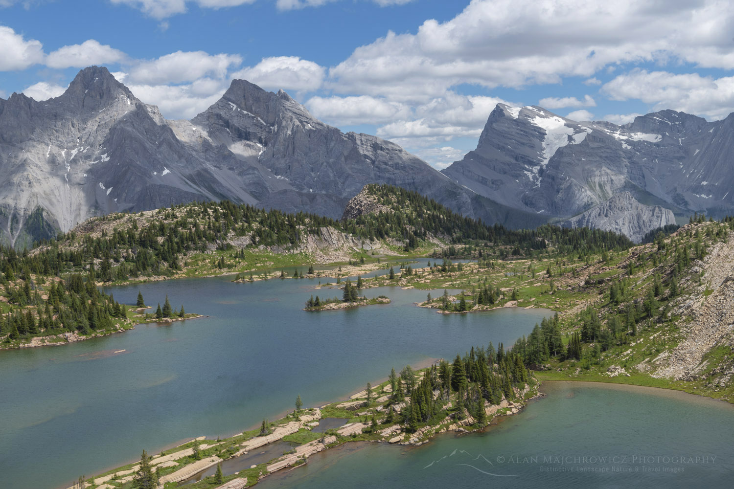 Lower Limestone Lakes., Mount Abruzzi is in the distance. Limestone Lakes Basin. Height of the Rockies Provincial Park British Columbia #86532