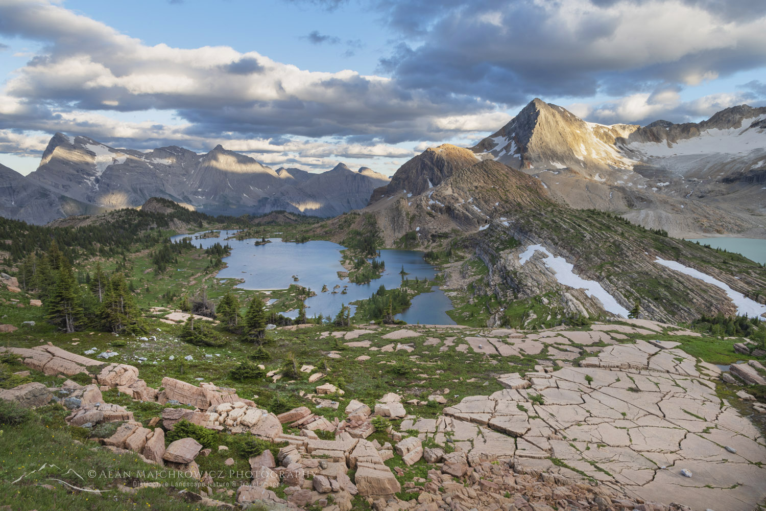 Russel Peak and lower Limestone Lakes. Height of the Rockies Provincial Park British Columbia #86562