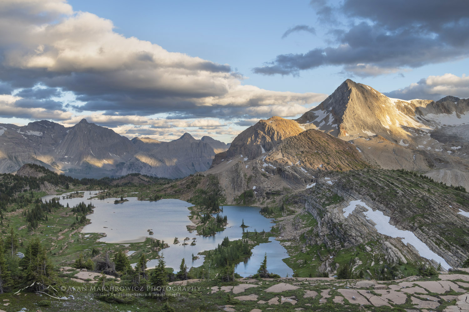 Russel Peak and lower Limestone Lakes. Height of the Rockies Provincial Park British Columbia #86574