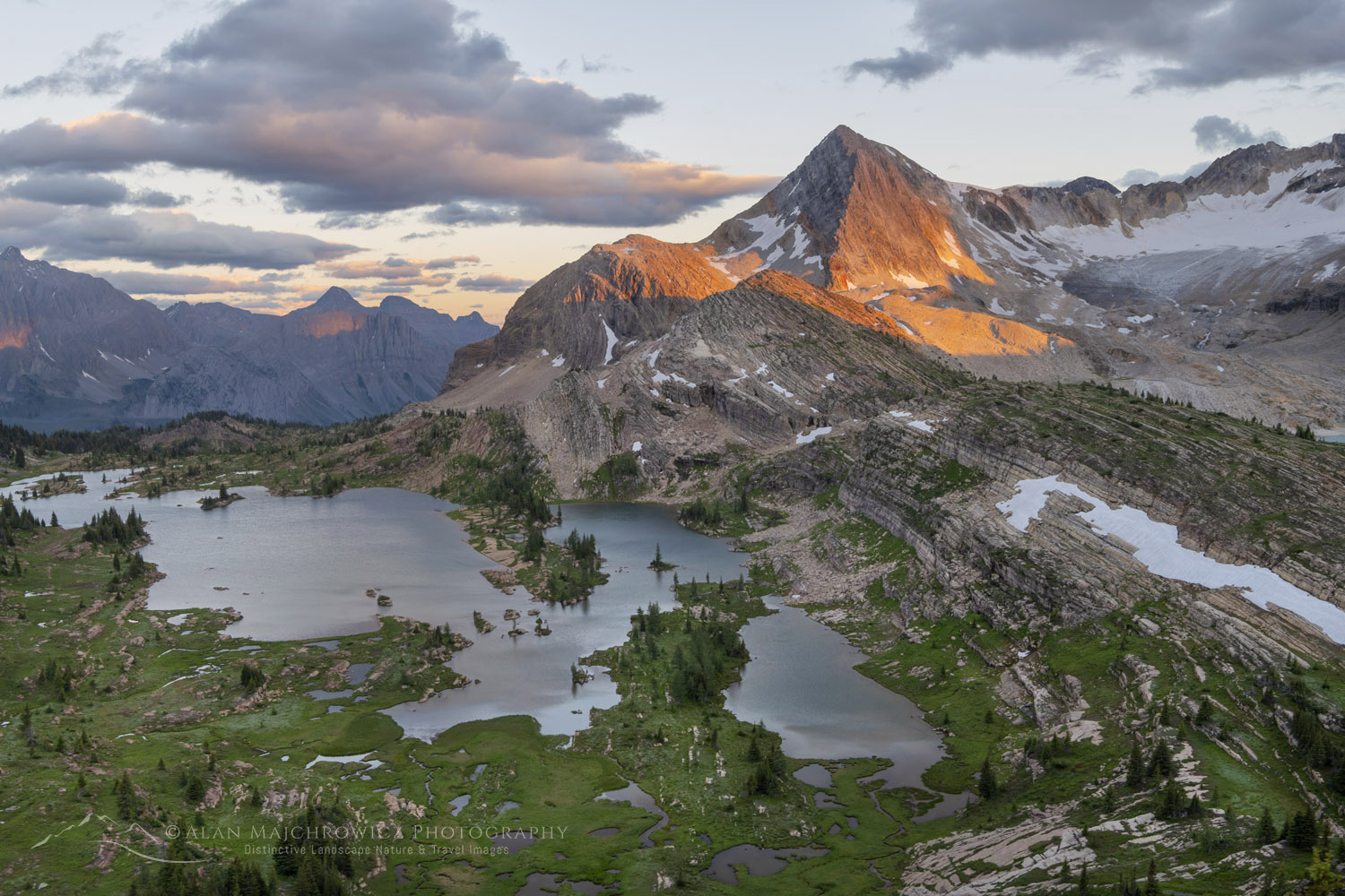 Russel Peak and lower Limestone Lakes. Height of the Rockies Provincial Park British Columbia #86580