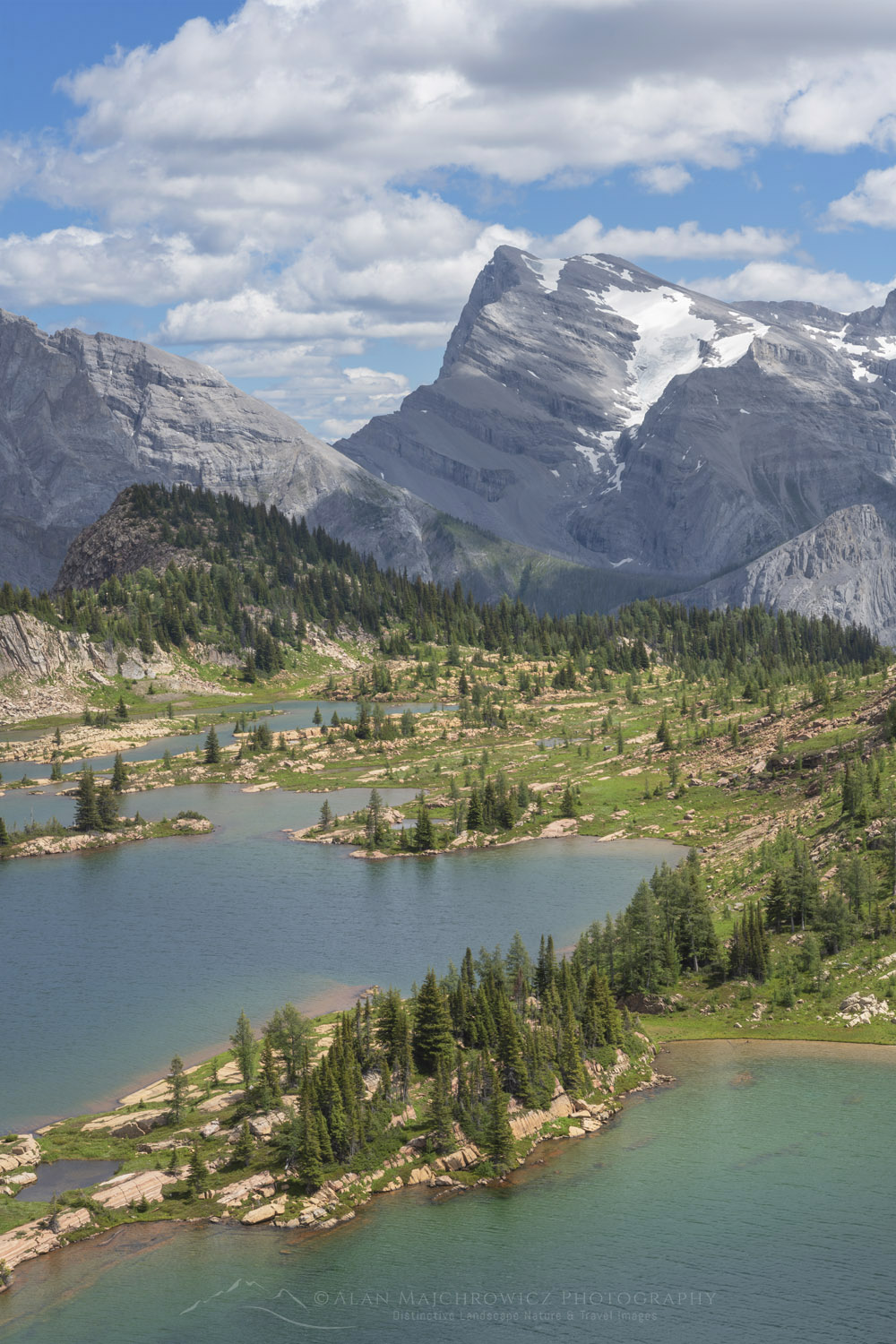 Lower Limestone Lakes., Mount Abruzzi is in the distance. Limestone Lakes Basin. Height of the Rockies Provincial Park British Columbia #86529
