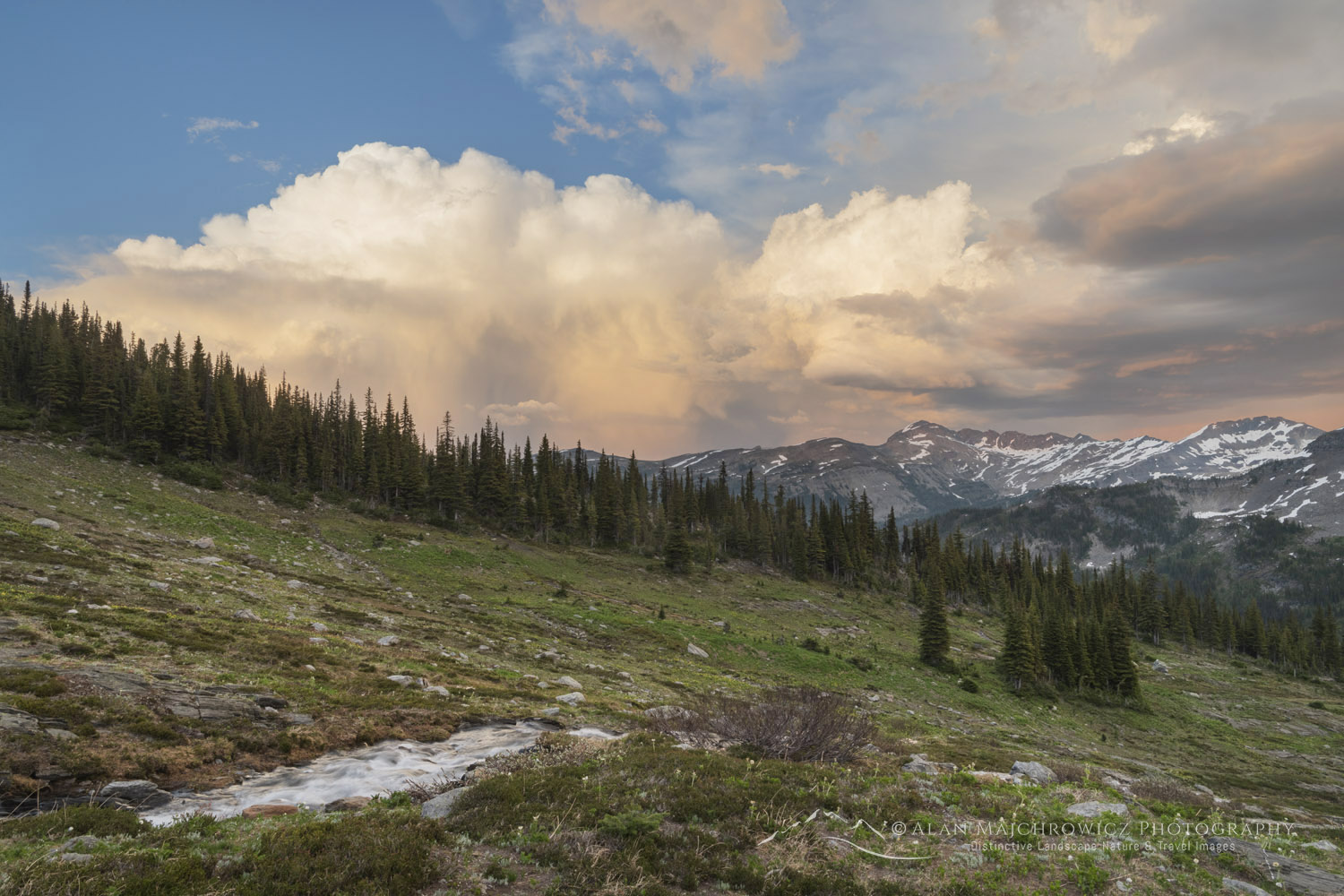 Evening storm clouds over Purcell Mountains British Columbia #86302