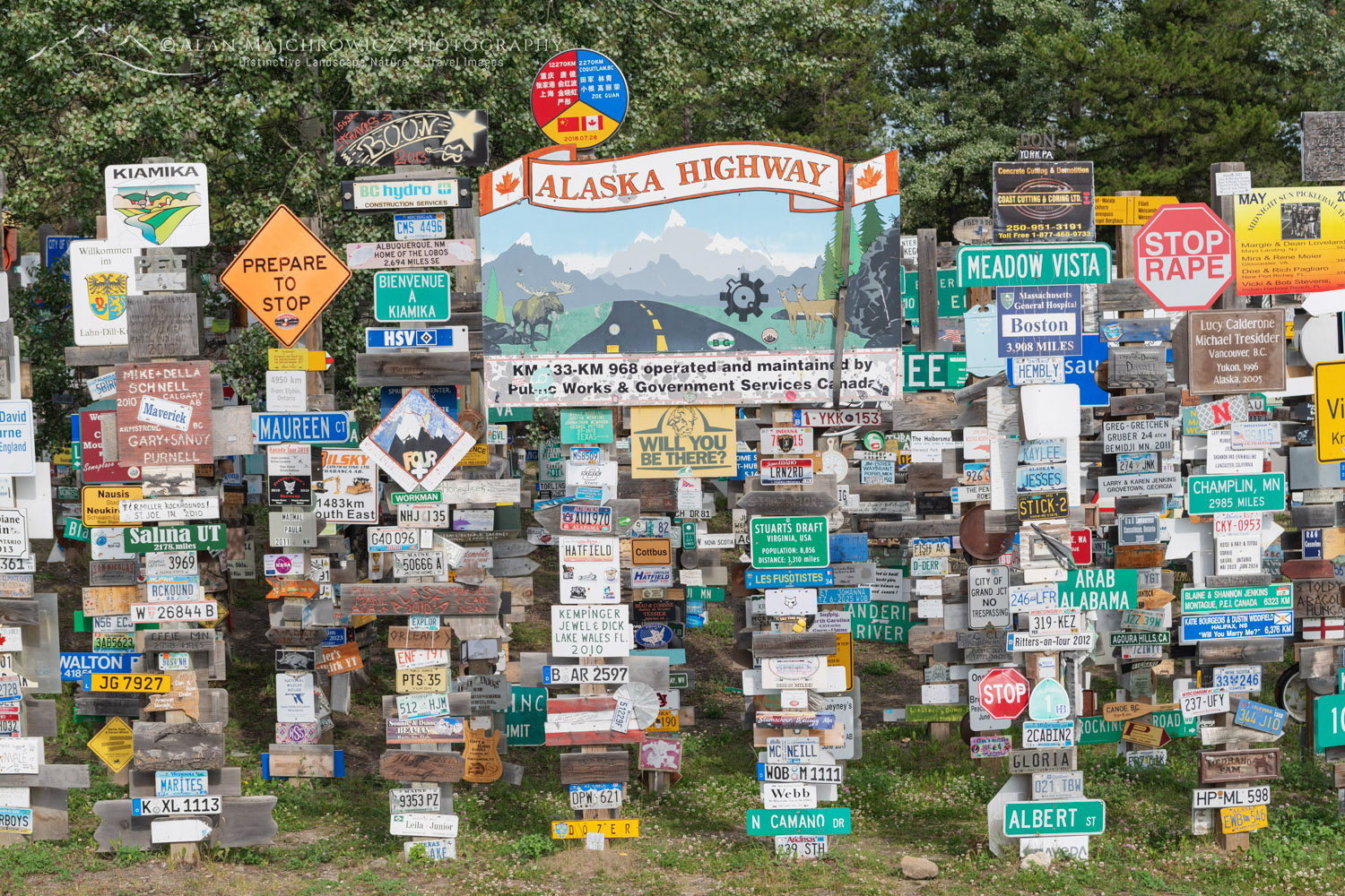 Signpost Forest along the Alaska Highway in Watson Lake Yukon #86688