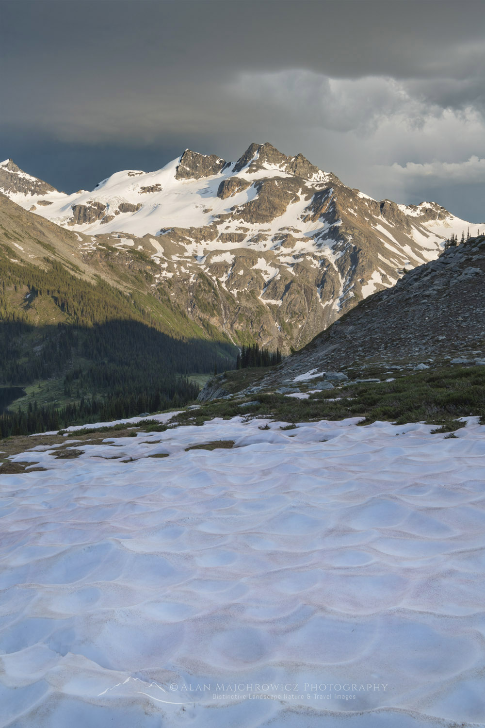 Twin Towers, Cony Peak, and Spillimacheen Glacier, seen from Silent Mountain. Purcell Mountains British Columbia #86248