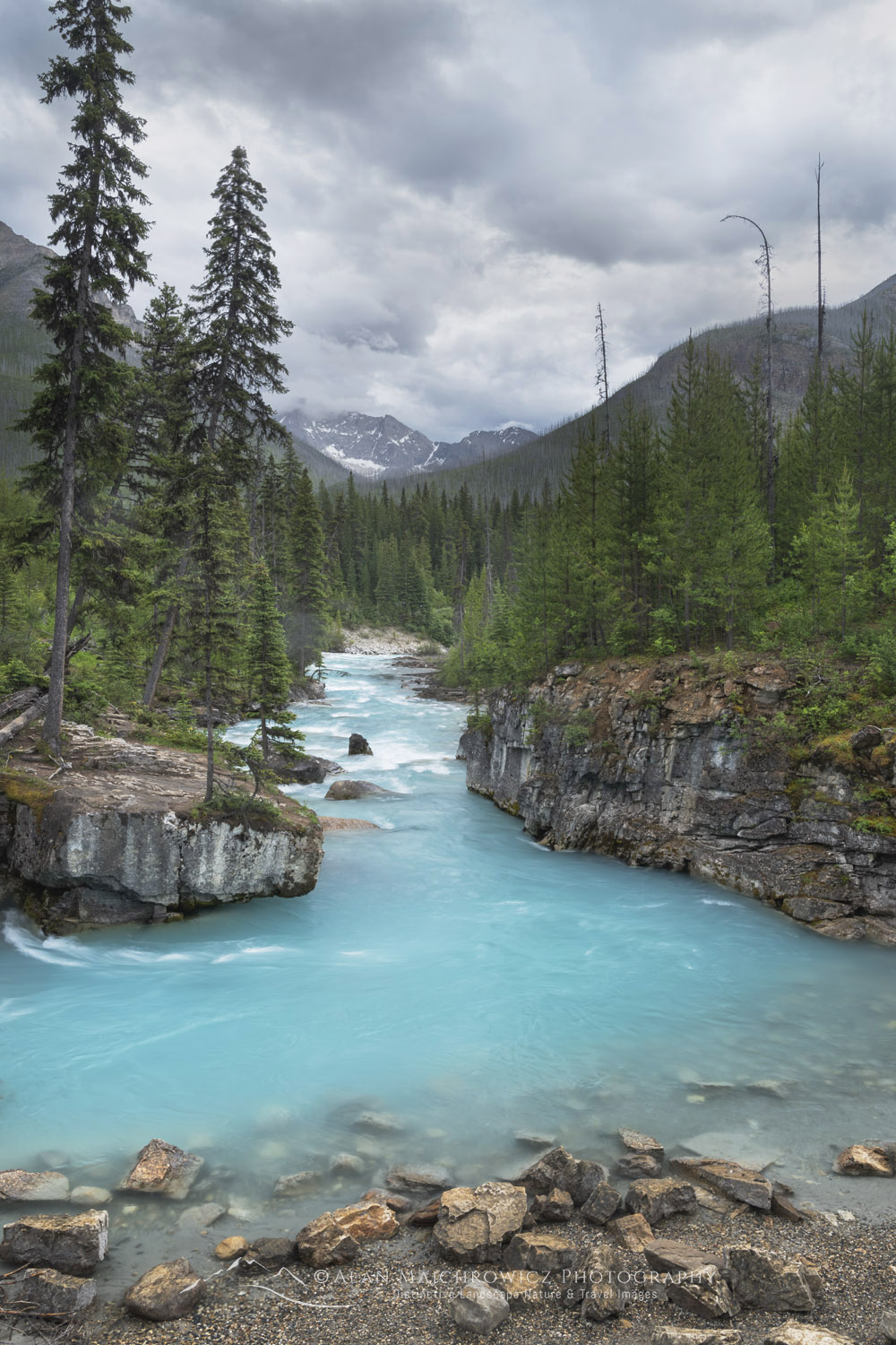 Vermilion Riverr at the exit of Marble Canyon. Kootenay Natioanl Park British Columbia #86338