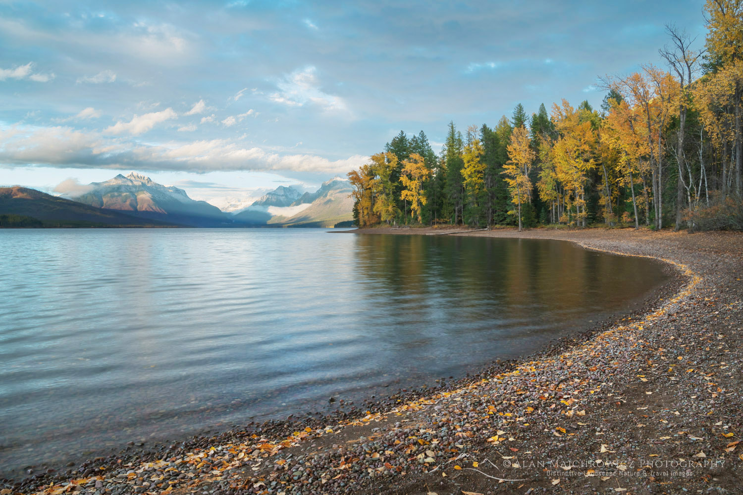 Autumn foliage along Lake McDonald. Glacier National Park, Montana