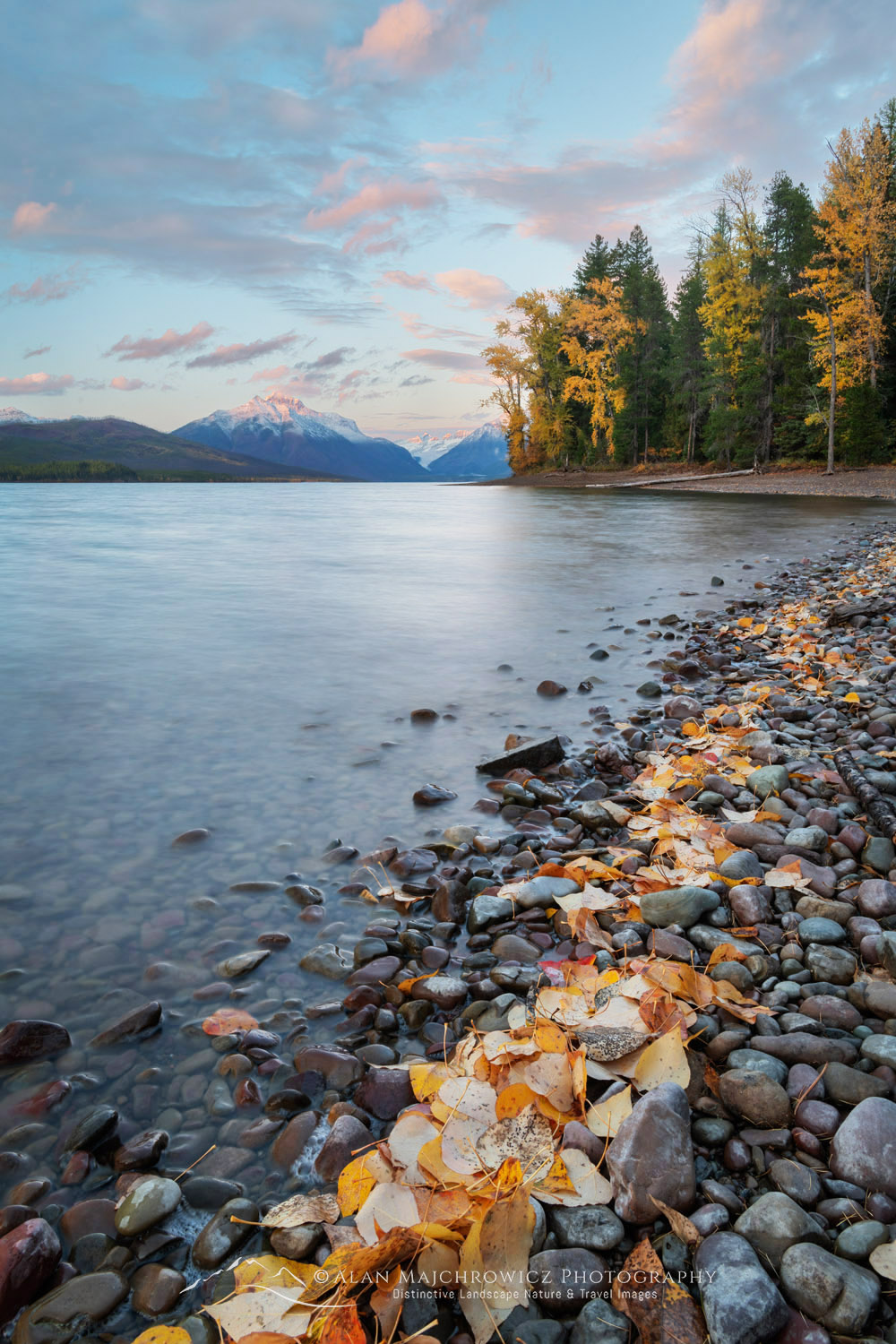 Autumn foliage along Lake McDonald. Glacier National Park, Montana