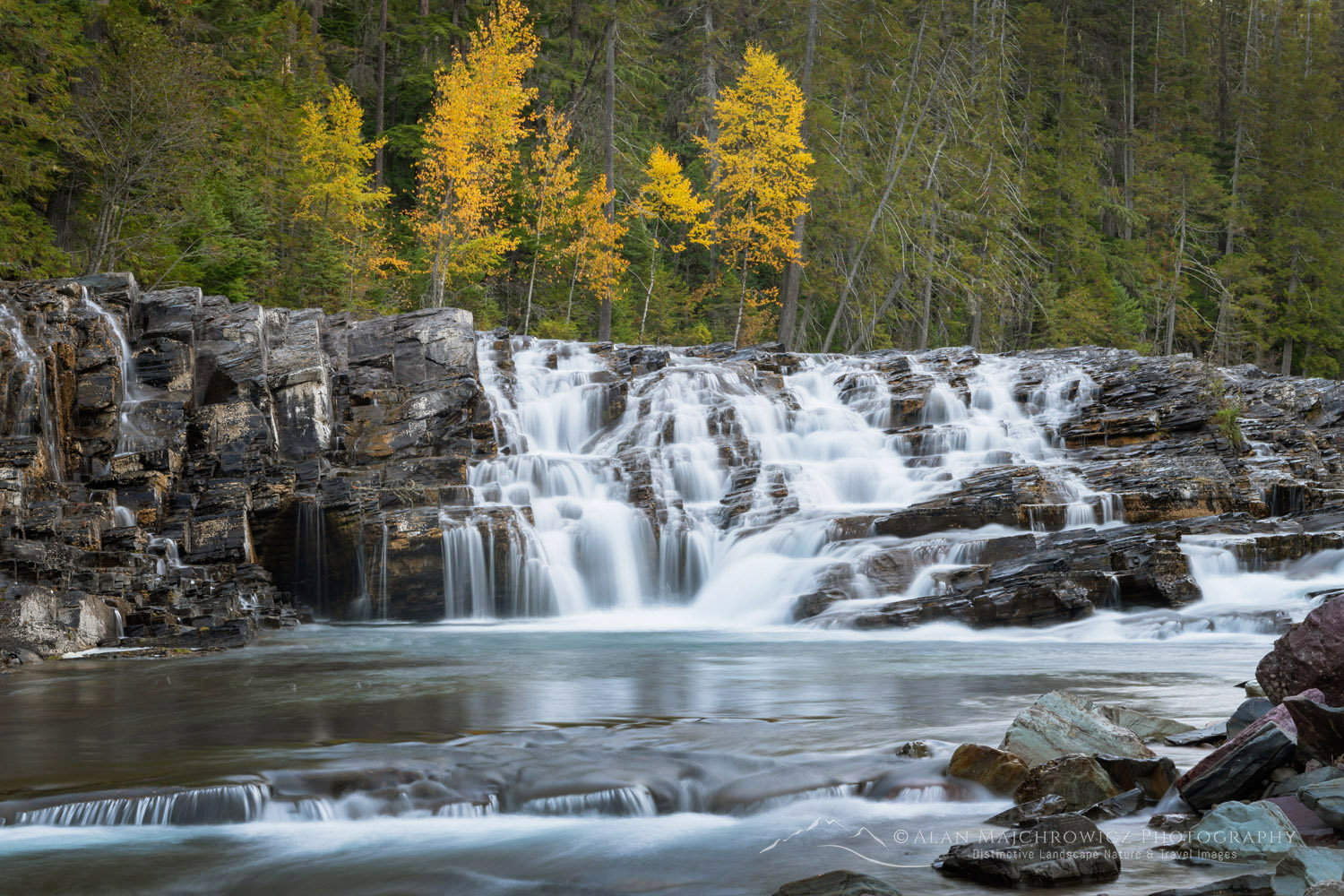 McDonald Falls Glacier National Park Montana