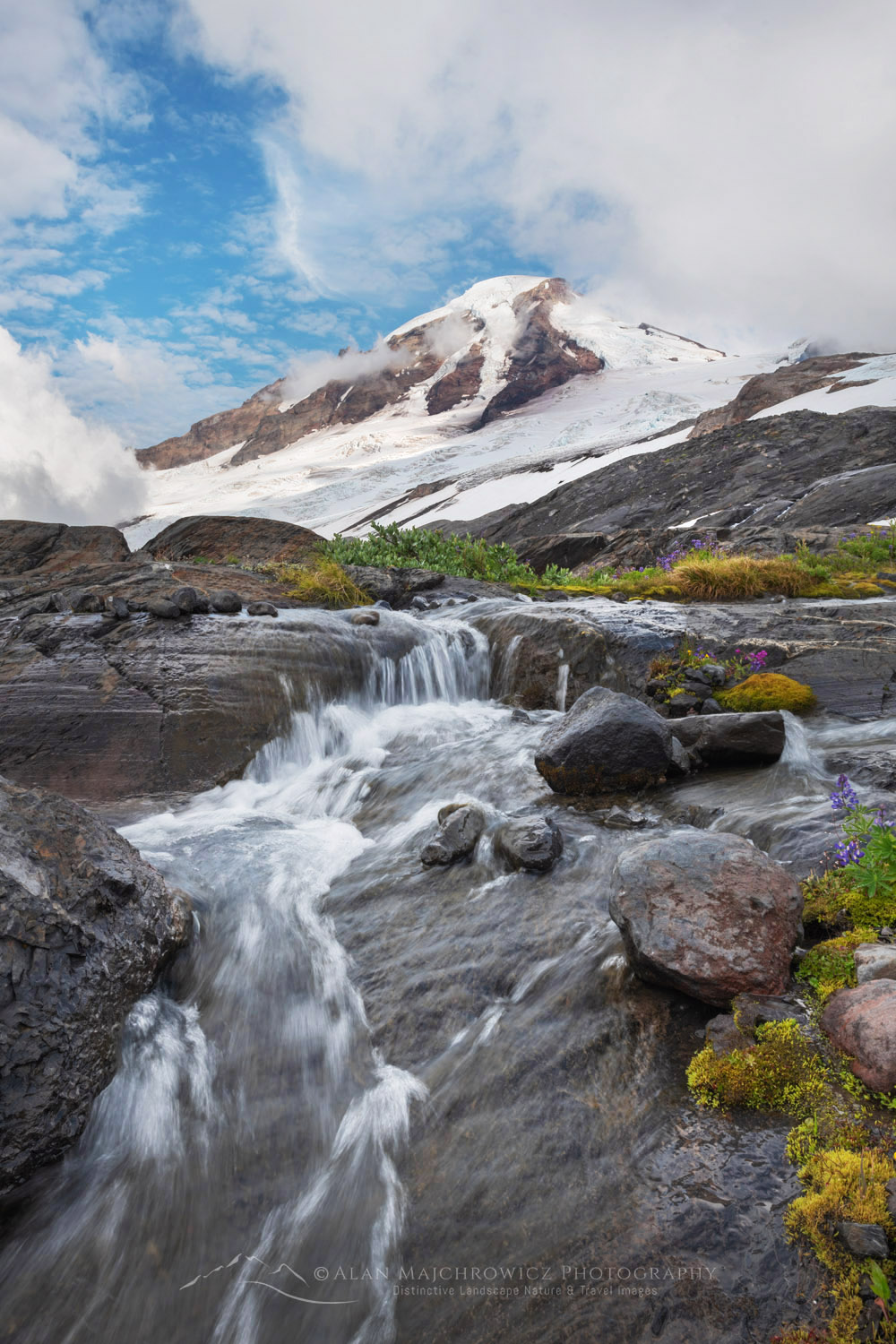 Mount Baker seen from Heliotrope Ridge. Mount Baker Wilderness, North Cascades Washington
