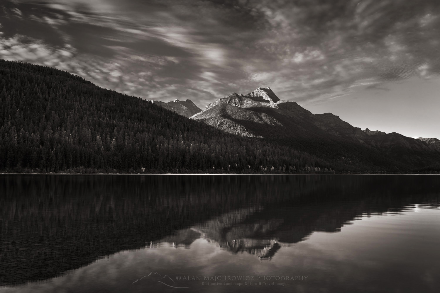 Bowman Lake, Numa Peak in the distance. Glacier National Park, Montana #87435
