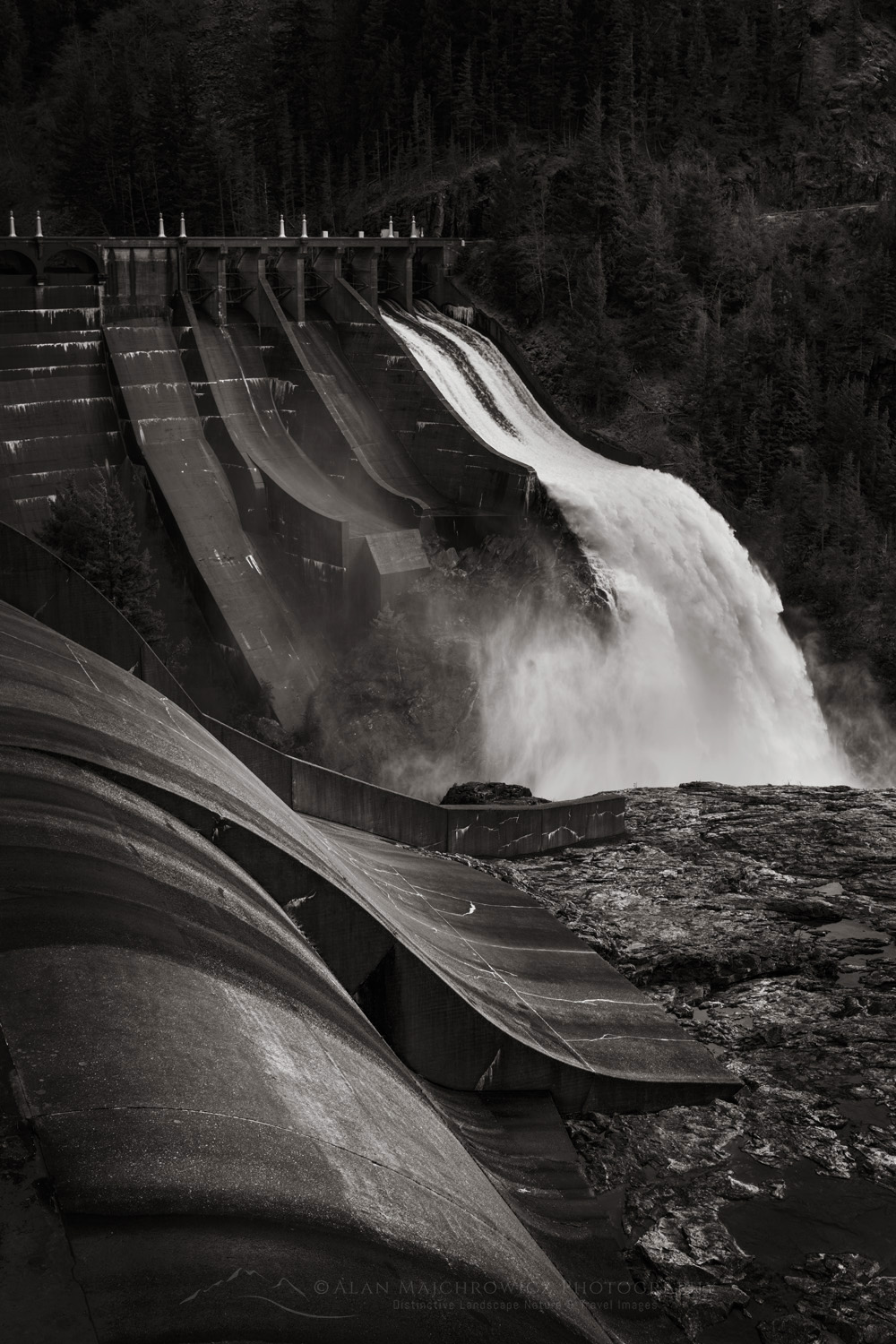 Diablo Dam, North Cascades, Washington #85547bw