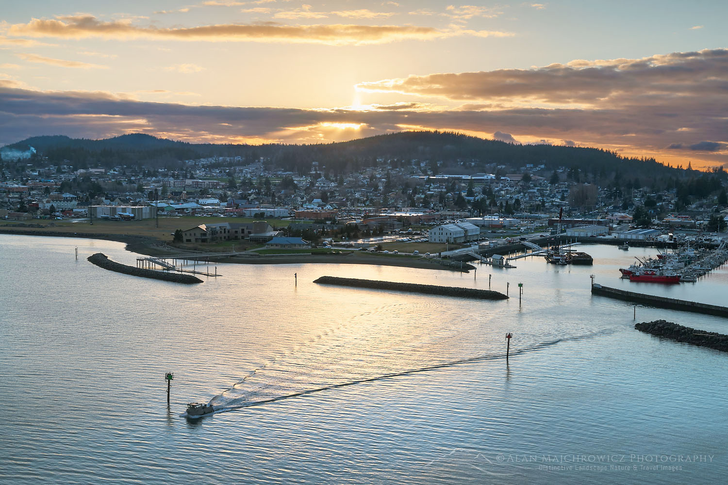 Sunset over Cape Sante Marina, Anacortes Washington #70599