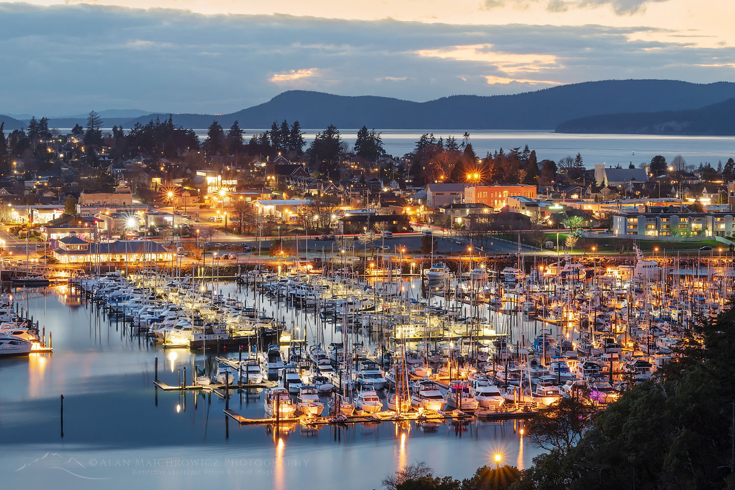 Twilight over Cape Sante Marina Anacortes Washington #70618