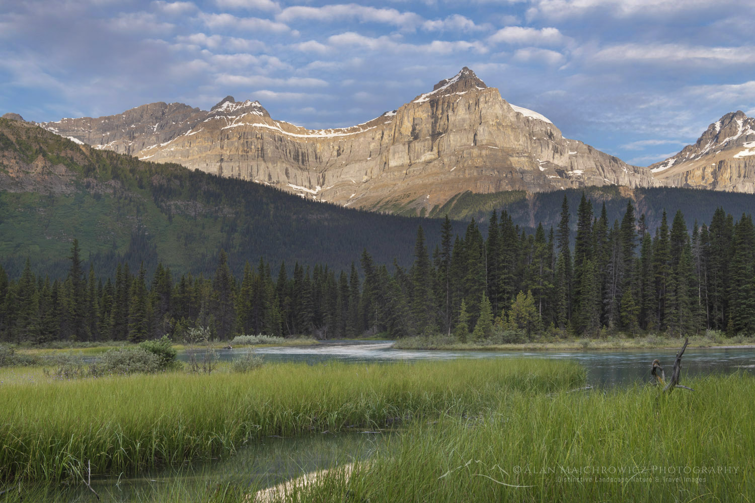 Epaulette Mountain and the Mistaya River Banff National Park Alberta Canada #86621