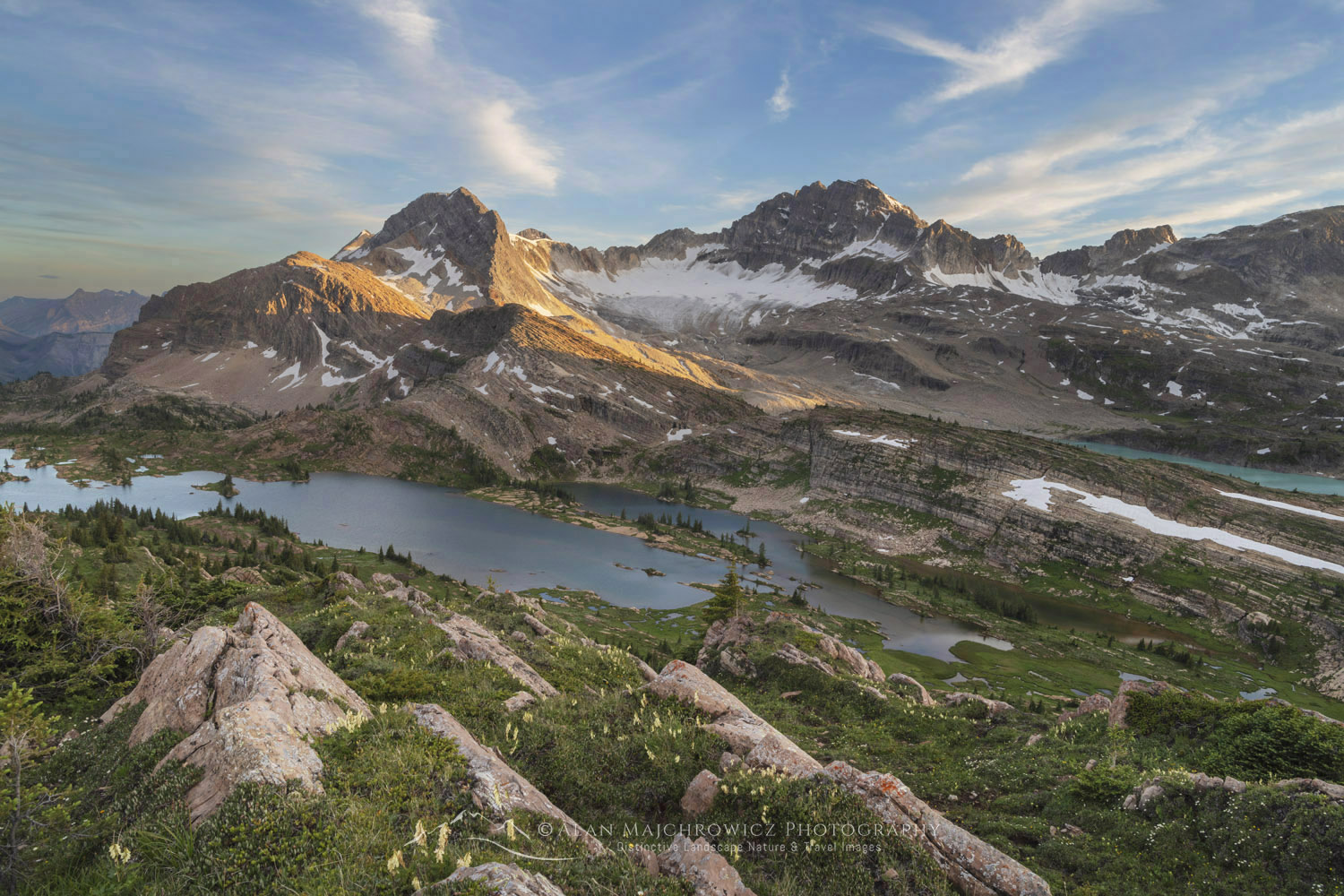 Evening light over Limestone Lakes Basin. Height of the Rockies Provincial Park, British Columbia #86445