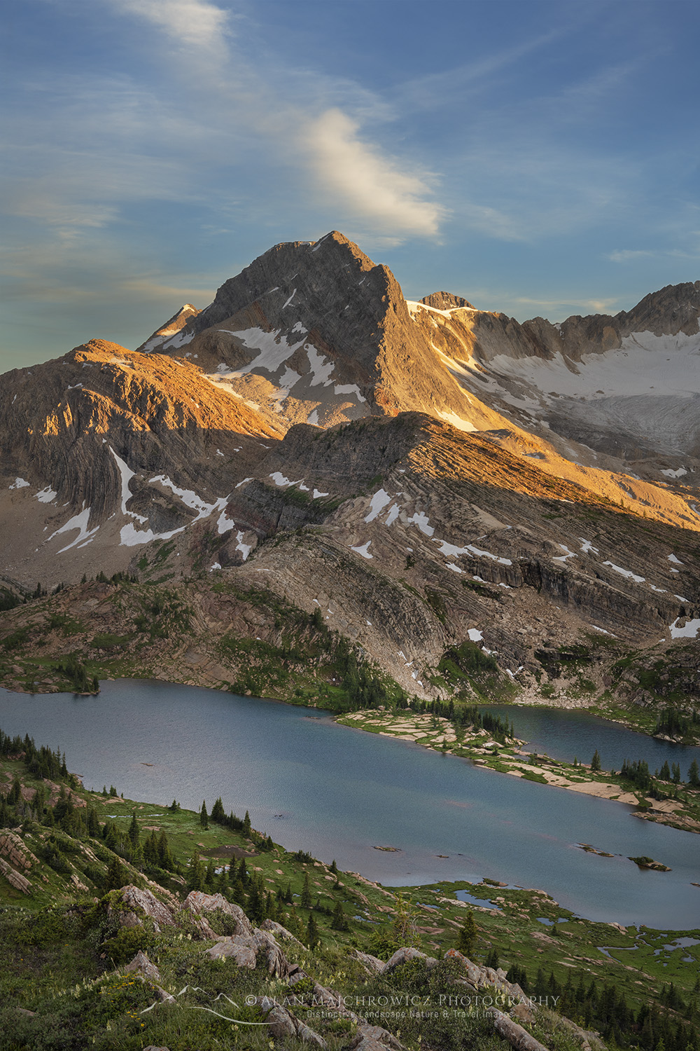 Evening light over Russel Peak and Limestone Lakes in Height of the Rockies Provincial Park British Columbia #86447