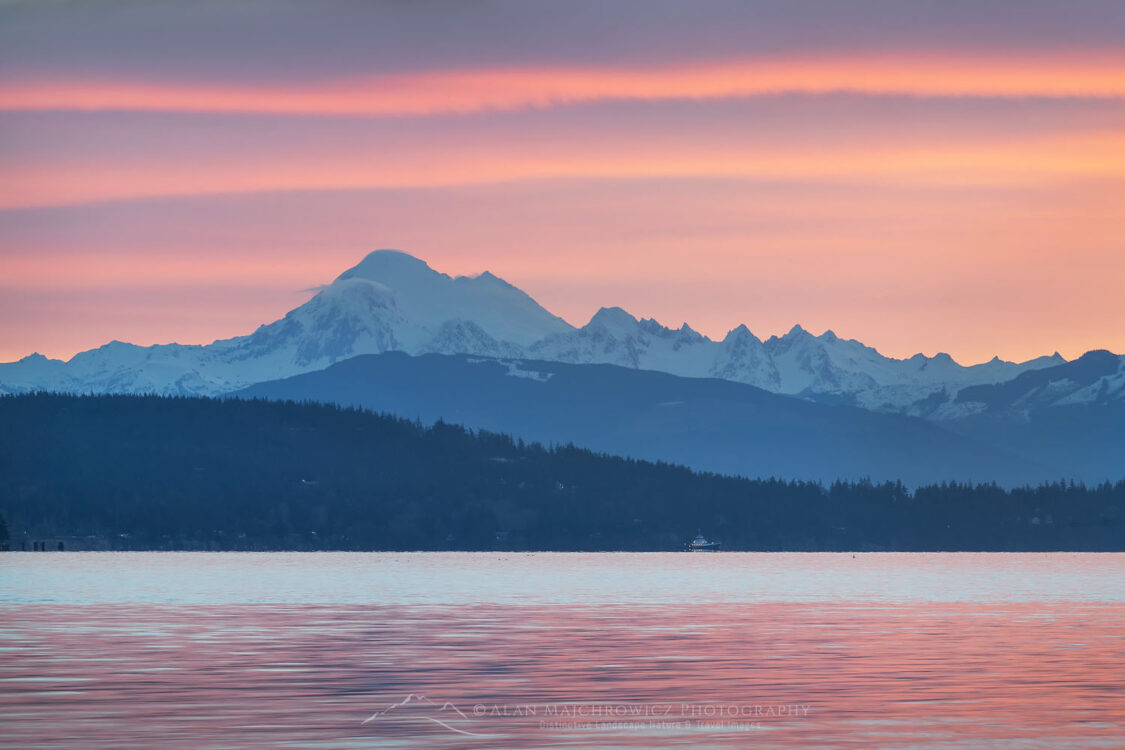 Sunrise over Mount Baker from Anacortes Washington #70758