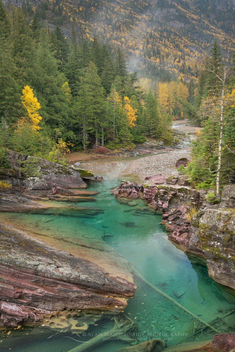 Red Rock Point on Mcdonald Creek, Glacier National Park Montana #87322