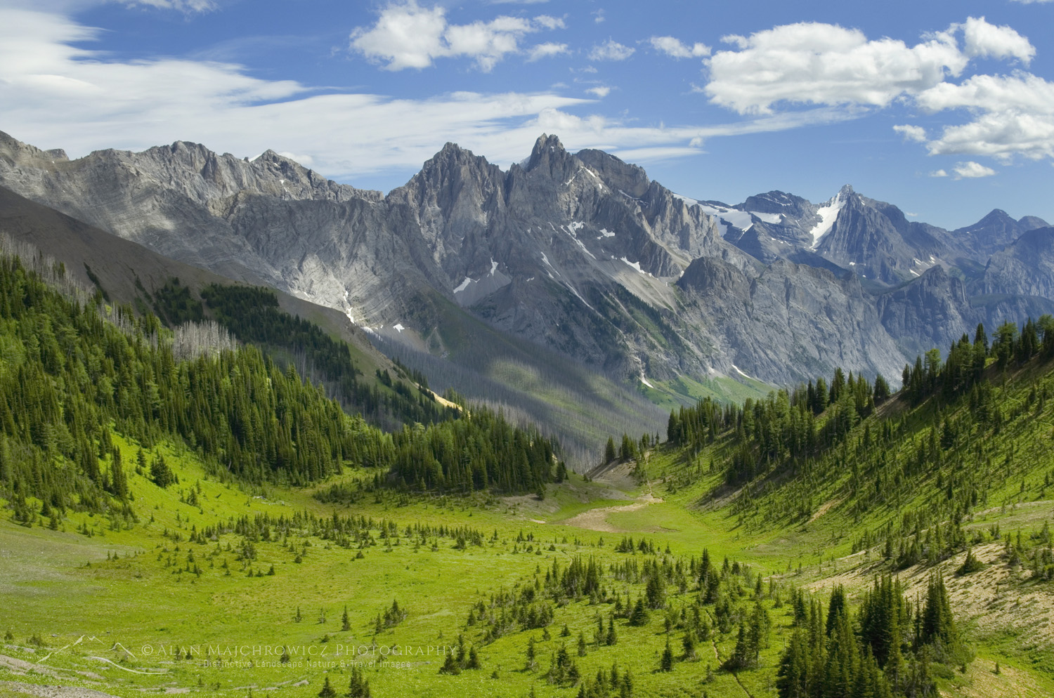 View south from Sylvan Pass, Height of the Rockies Provincial Park British Columbia Canada