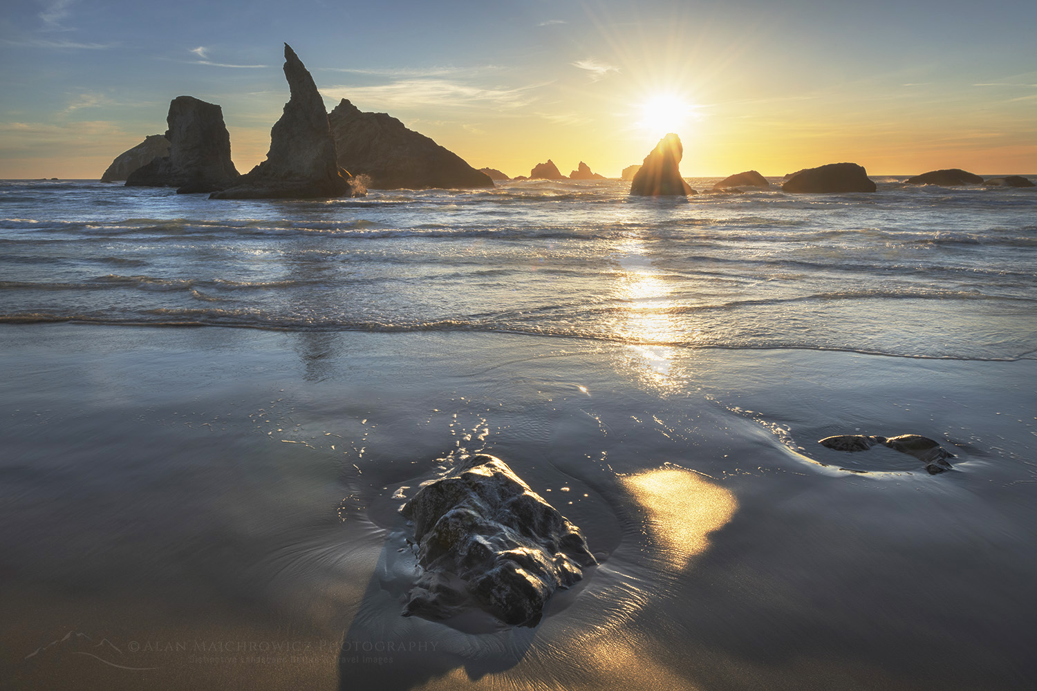 Sunset over Bandon Beach. Bandon Oregon #82686