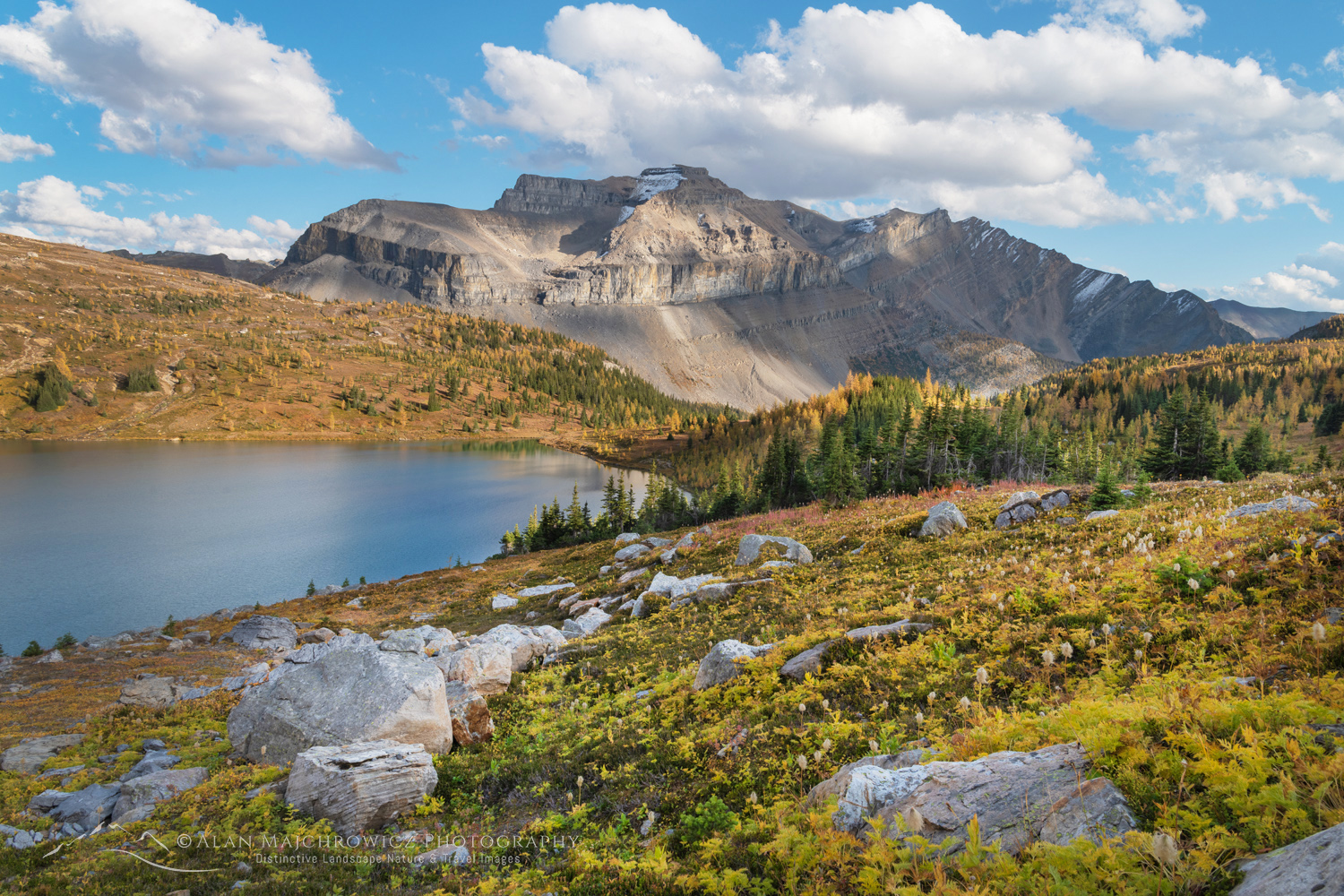 Hidden Lake and Redoubt Mountain. Skoki Loop Backcountry area. Banff National Park, Alberta, Canada #88433