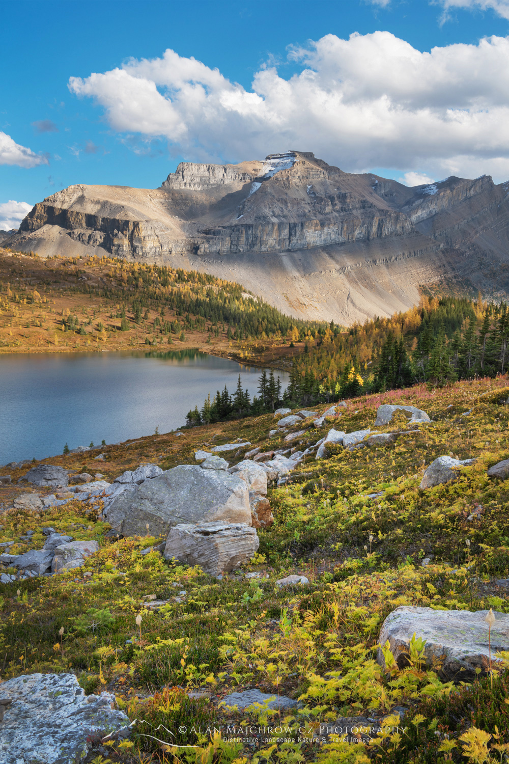 Hidden Lake and Redoubt Mountain. Skoki Loop Backcountry area. Banff National Park, Alberta, Canada #88436