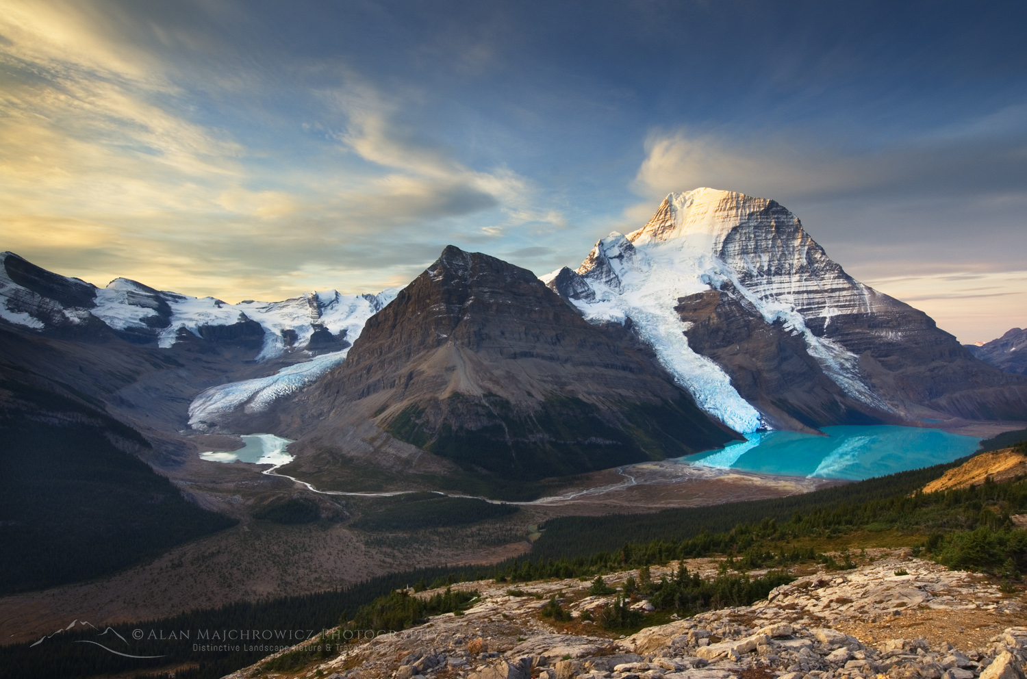 Mount Robson, highest mountain in the Canadian Rockies, seen from Mumm Basin, Mount Robson Provincial Park British Columbia #54646 Canadian Rockies Photography