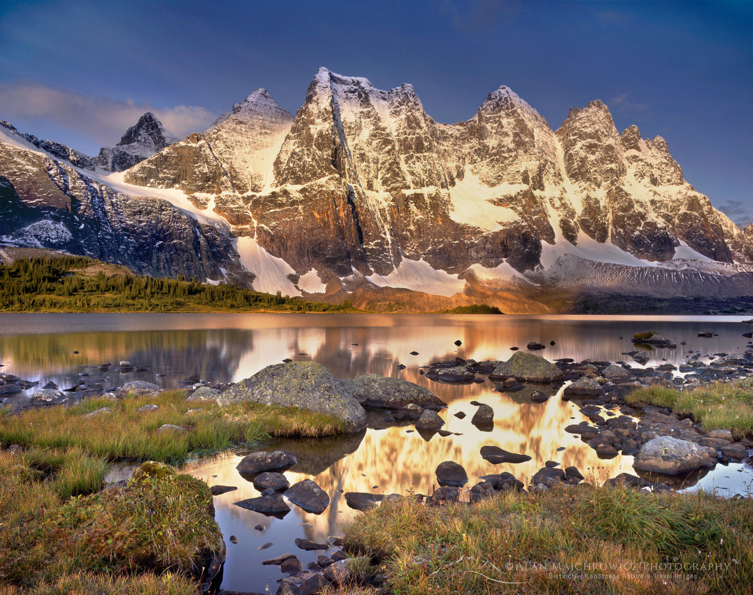 The Ramparts from Amethyst Lake in the Tonquin Valley Jasper National Park Alberta Canada #3055