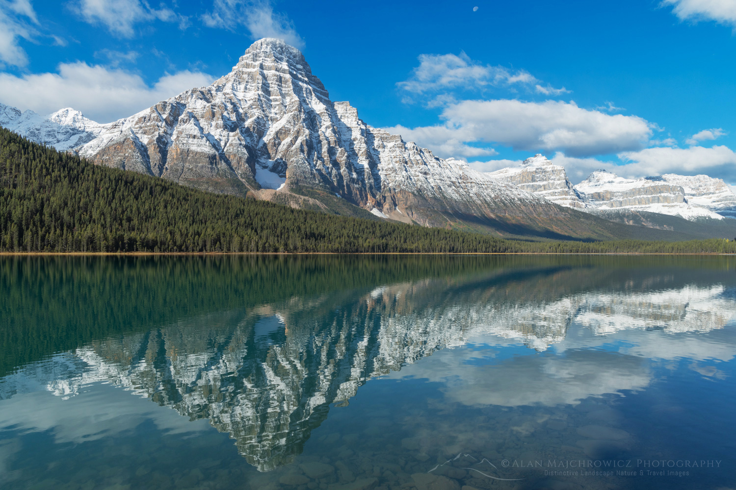 Waterfowl Lake and Mount Chephren, Banff National Park. Alberta, Canada #88944