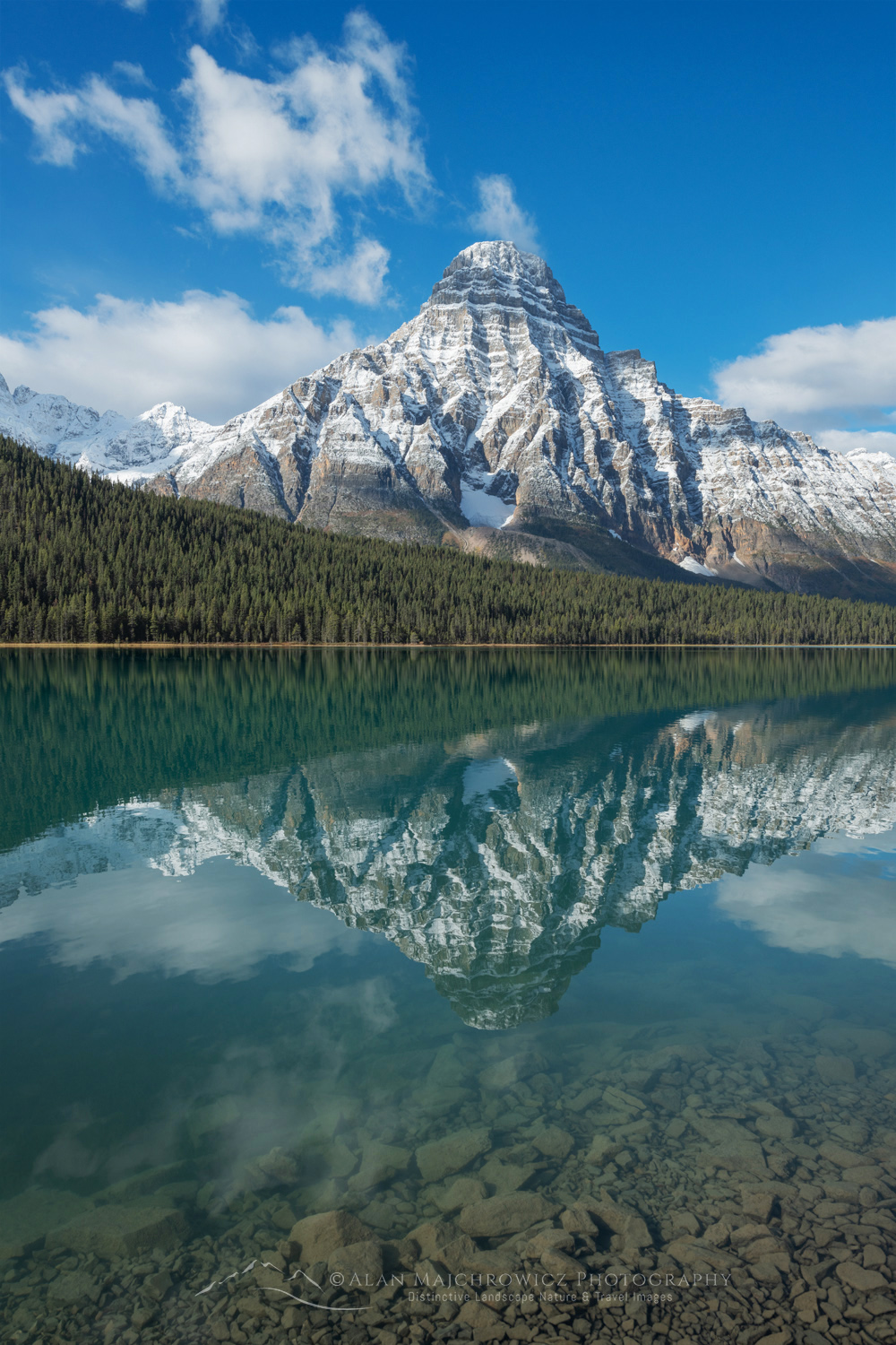Waterfowl Lake and Mount Chephren, Banff National Park. Alberta, Canada #88950