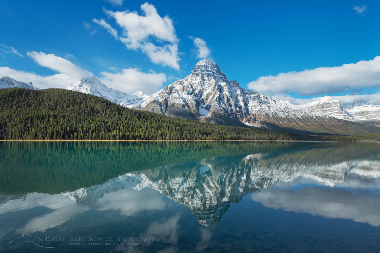 Waterfowl Lake and Mount Chephren, Banff National Park. Alberta, Canada #88953