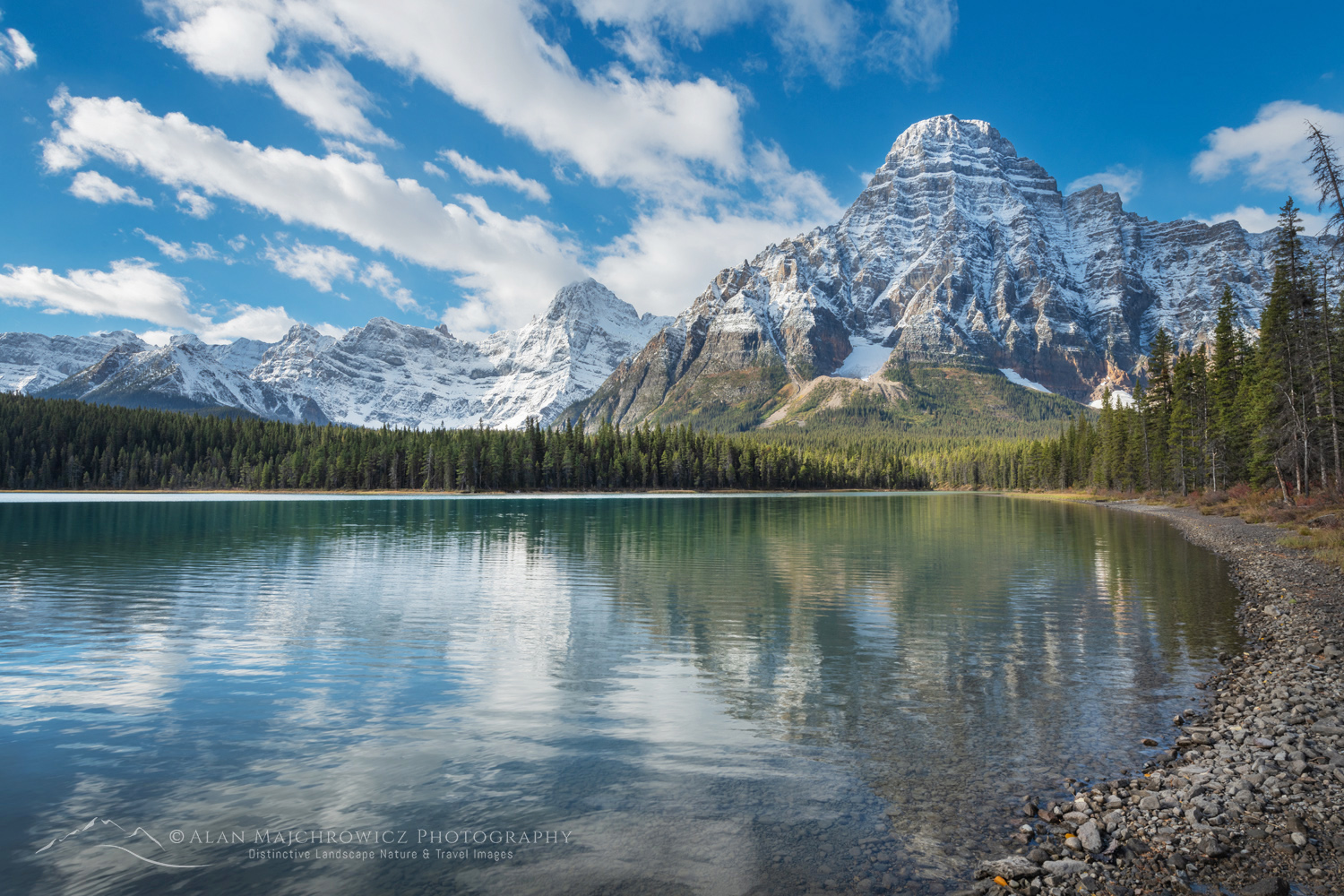 Waterfowl Lake and Mount Chephren, Banff National Park. Alberta, Canada #88961